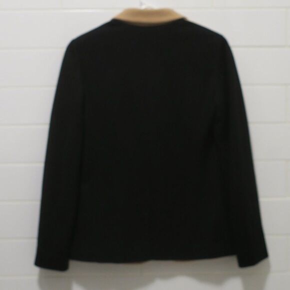 JCREW Camel black wool blazer color block 2 pocket one button preppy - Picture 2 of 10